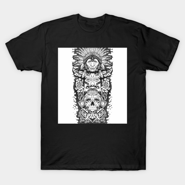 White Totem T-Shirt by By_Russso